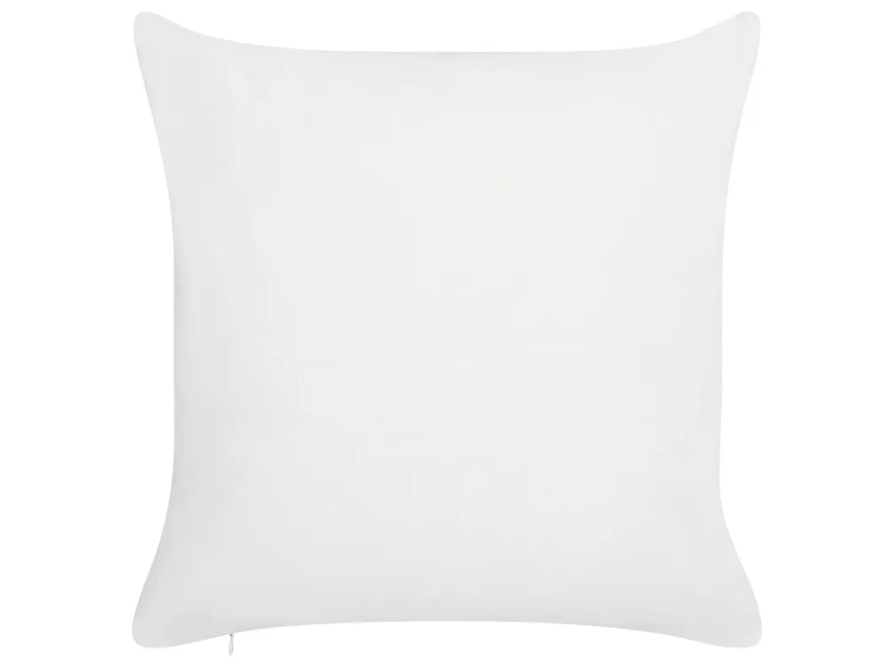 Set 2 Outdoor Cushions Leaf Pattern 45 x 45 cm White VIOZENE