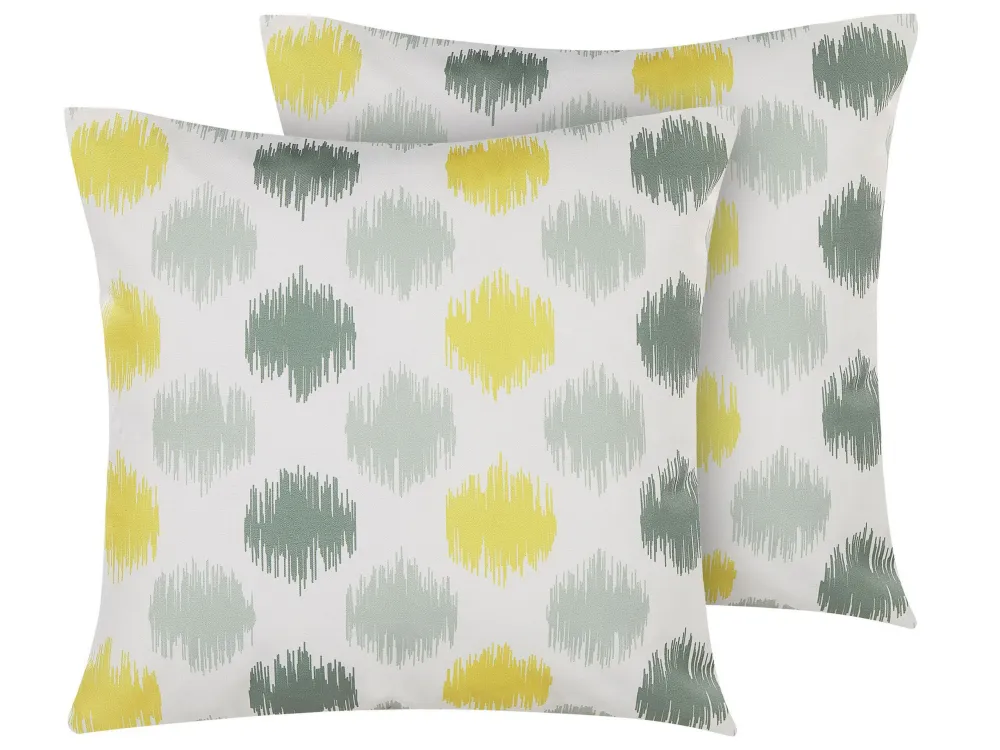 Set 2 Outdoor Cushions 45 x 45 cm Multicolour NEROLA