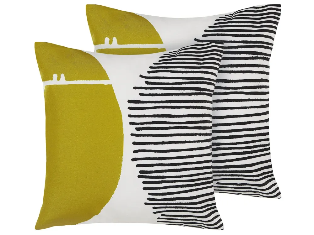 Set 2 Outdoor Cushions 45 x 45 cm Multicolour PELAGO