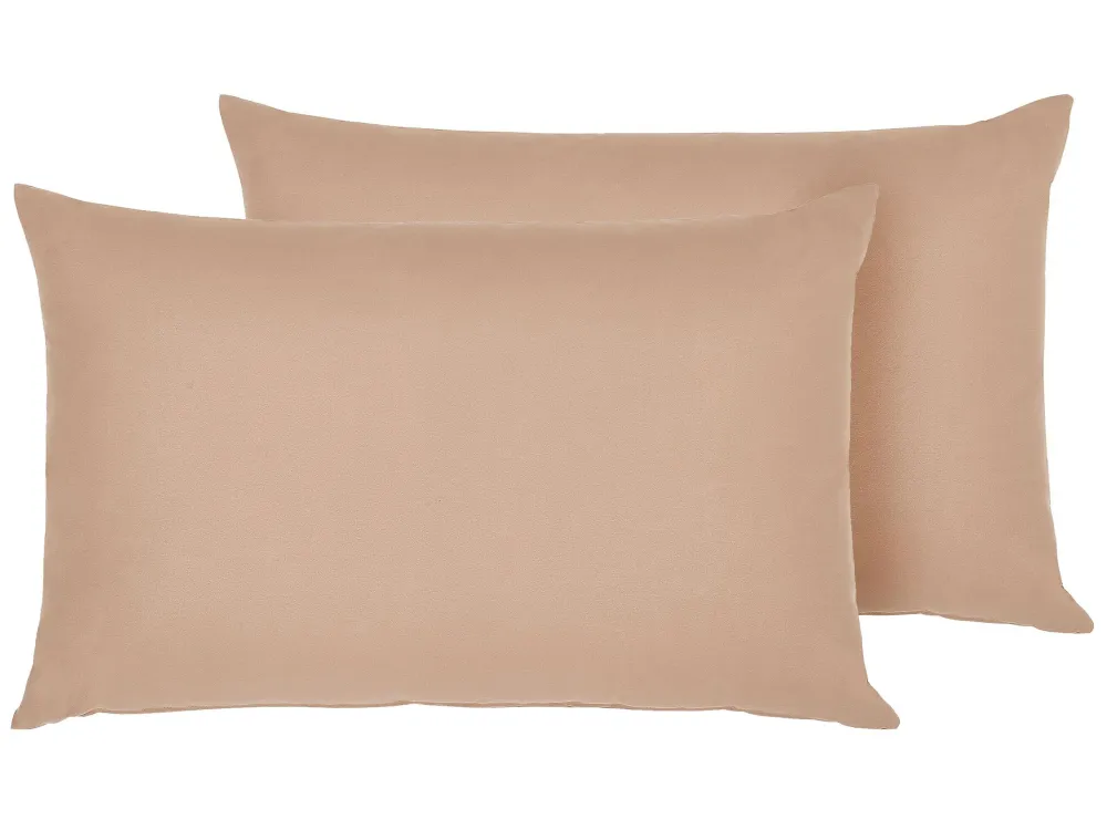 Set 2 Outdoor Cushions 50 x 70 cm Sand Panna ALMYROS