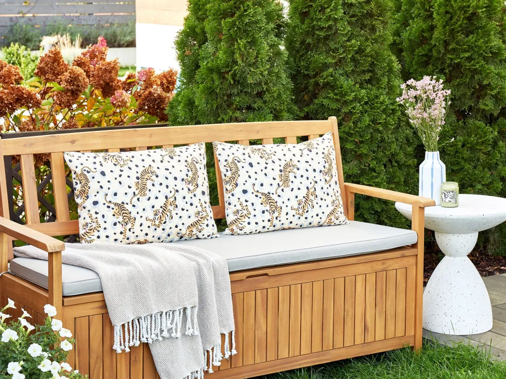 Set 2 Outdoor Cushions Tiger Motif 40 x 60 cm Multicolour ARENZANO