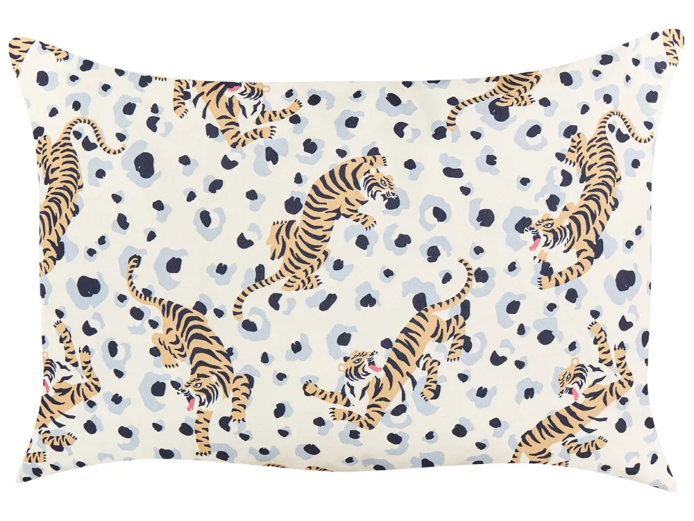 Set 2 Outdoor Cushions Tiger Motif 40 x 60 cm Multicolour ARENZANO