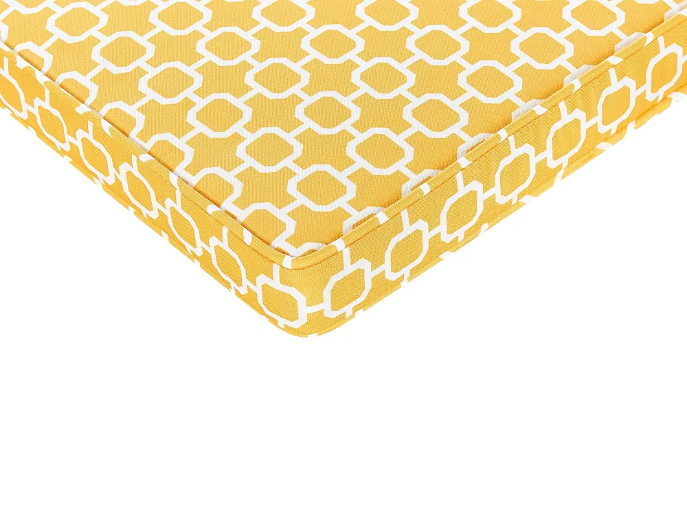 Set 2 Outdoor Seat Pad Cushions Geometric Pattern Giallo sole TERNI