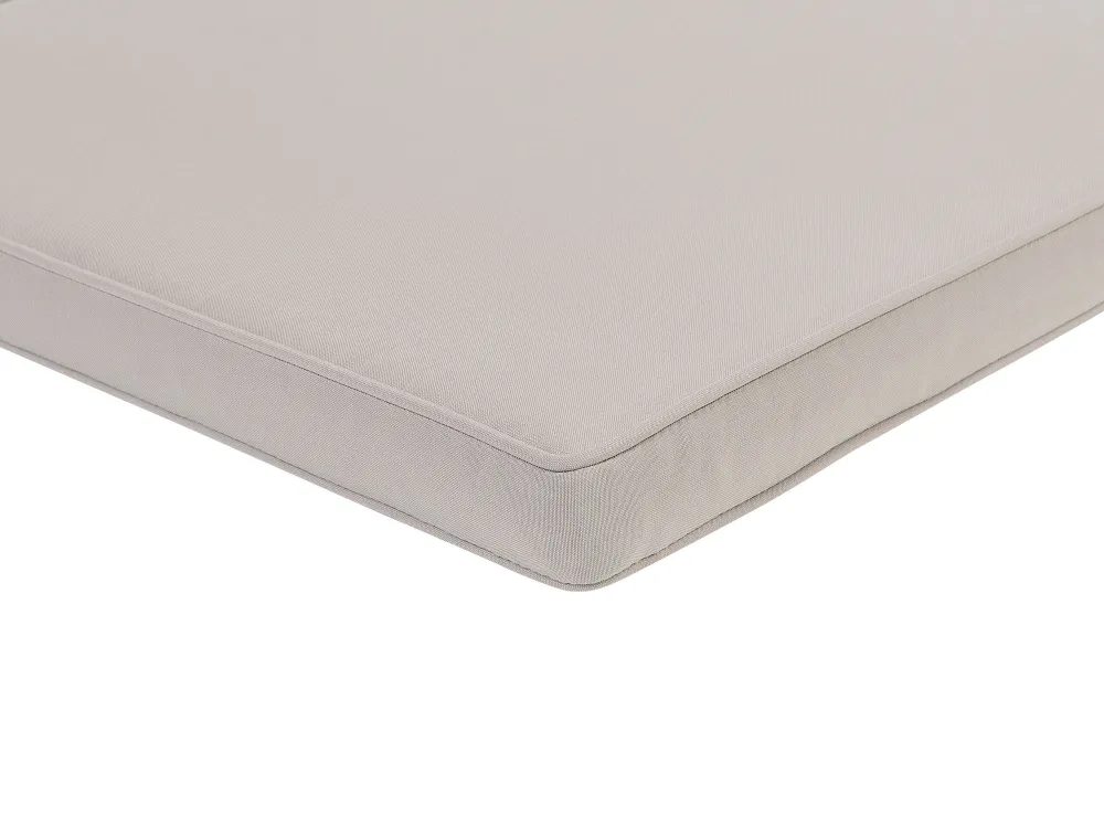 Set 8 Outdoor Seat Pad Cushions Taupe SASSARI con Rivestimento Tessuto