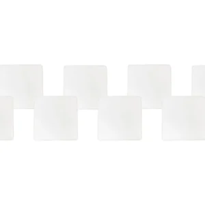 Set 8 Outdoor Seat Pad Cushions White SASSARI con Struttura Acciaio