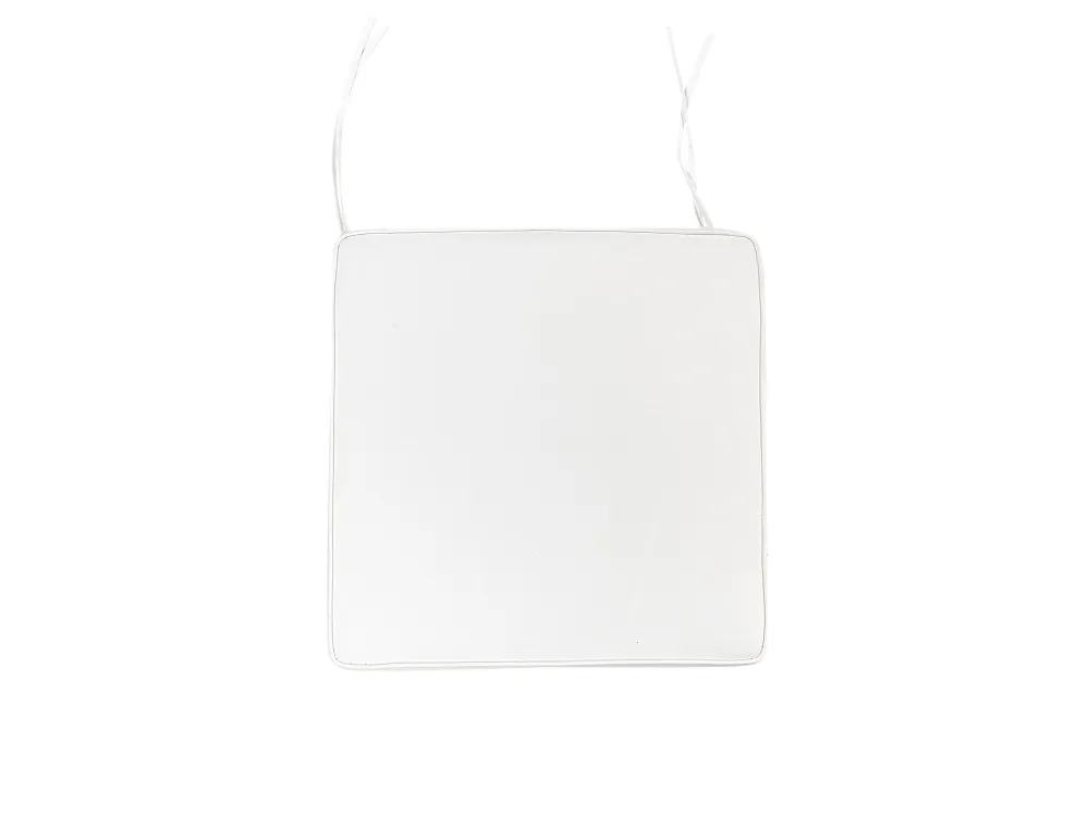 Set 8 Outdoor Seat Pad Cushions White SASSARI con Struttura Acciaio