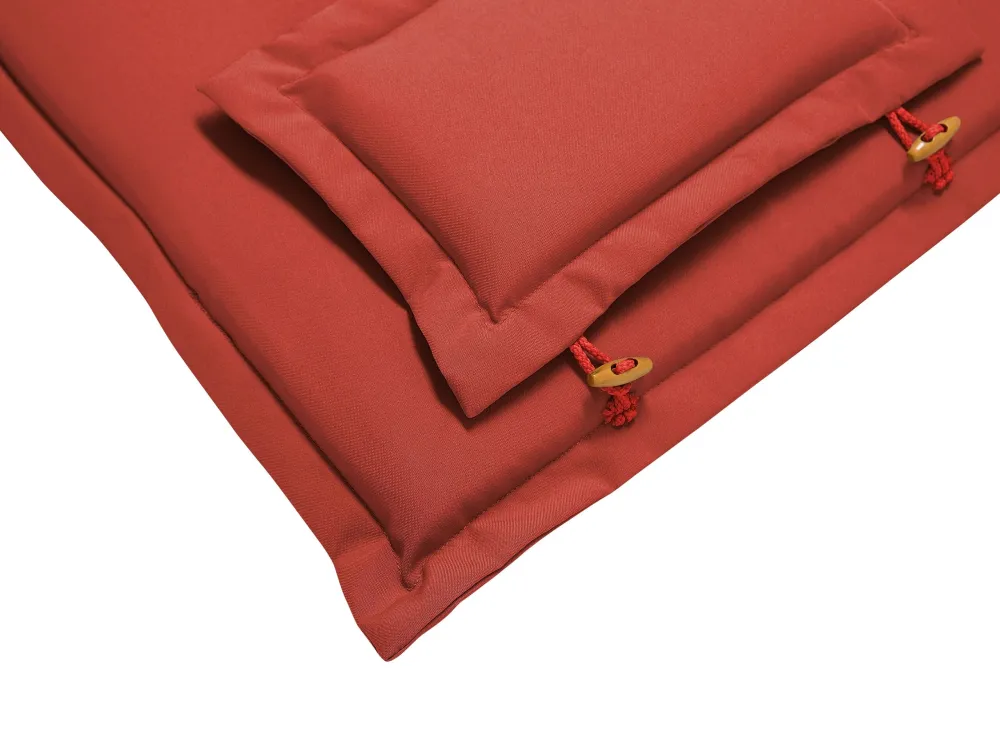 Set 8 Outdoor Seat/Back Cushions Red MAUI per Relax all'Aperto