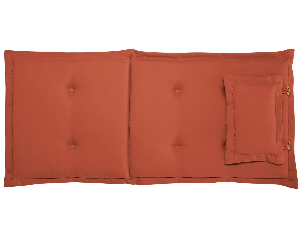 Set 6 Outdoor Seat/Back Cushions Red TOSCANA/JAVA con Schienale Regolabile