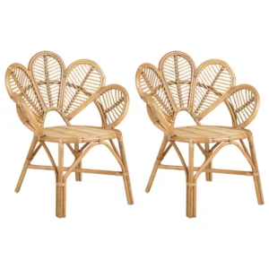 Set 2 Peacock Chairs FLORENTINE II Rattan Puro