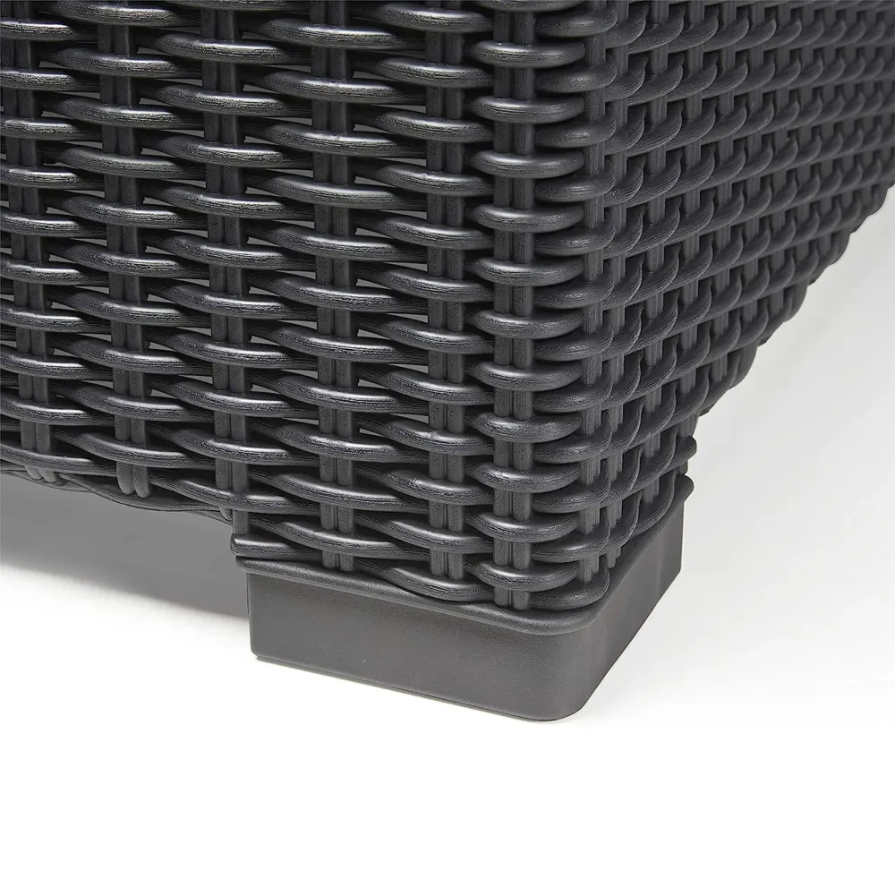 Set di 2 poltrone da giardino "California" resina effetto rattan con cuscini cm 83x68 72h con Rivestimento Tessuto