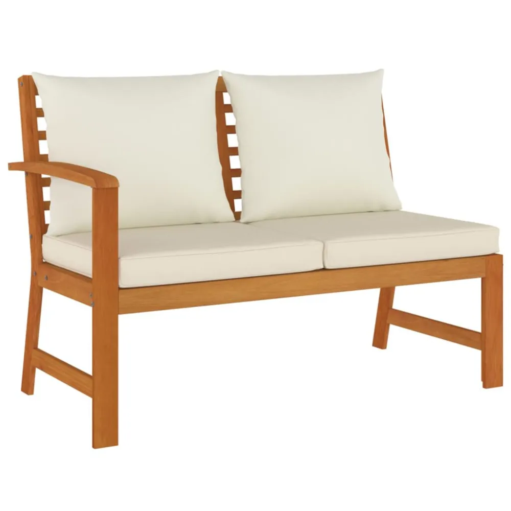 Set da Pranzo Giardino 5pz con Cuscini Legno Massello di Acacia Easy Storage