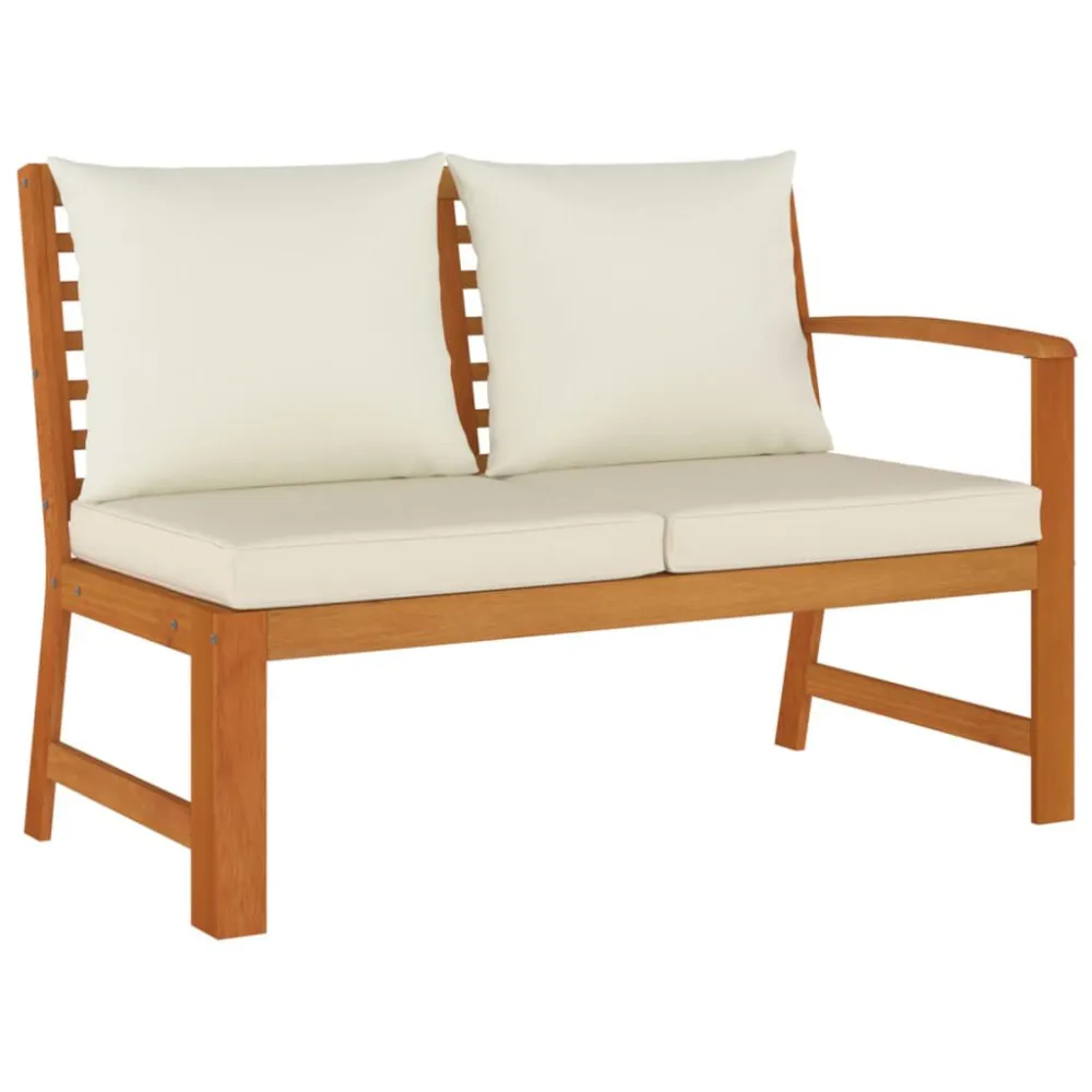 Set da Pranzo Giardino 5pz con Cuscini Legno Massello di Acacia Easy Storage