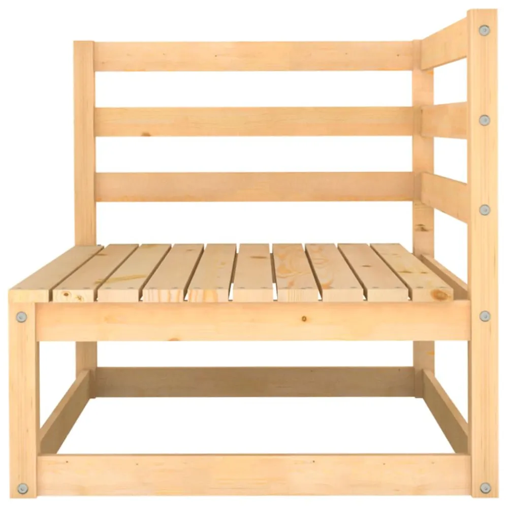 Set Salotto Giardino 10pz Cuscini Antracite Legno Massello Pino con Sistema di Montaggio Rapido