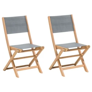 Set di 2 sedie da giardino CESANA Legno d'acacia Legno distinto Easy Storage