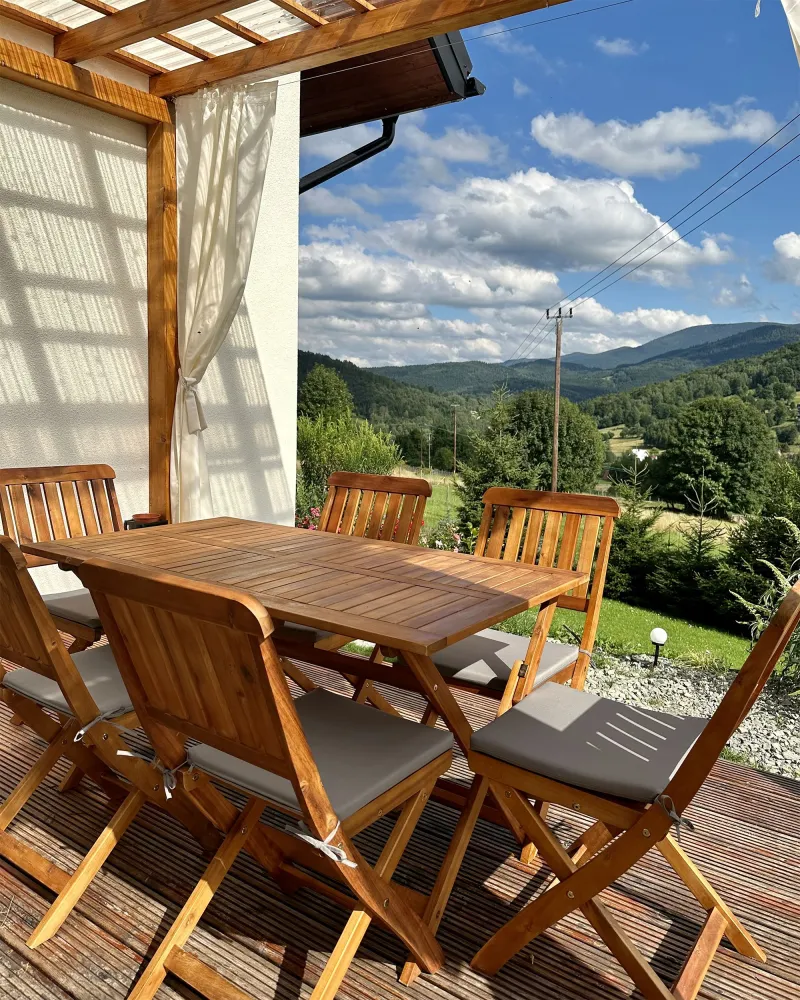 Set di 2 sedie da giardino con cuscini CENTO Legno d'acacia Grigio Legno Massello