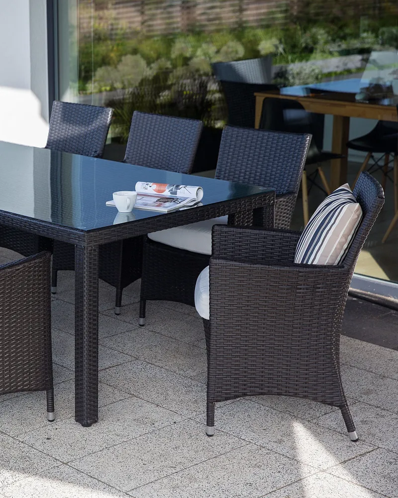 Set di 2 sedie da giardino con cuscini ITALY Marrone ombroso