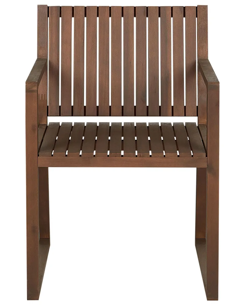 Set di 8 sedie da giardino con cuscini SASSARI Legno d'acacia Verde evidente