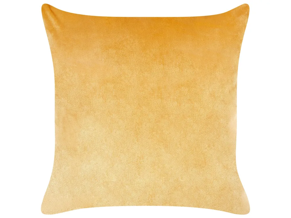 Set 2 velluto Cushions Animal Motif 45 x 45 cm Yellow MARULA