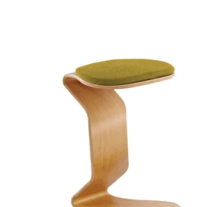 Sgabello NEST NATURE ingente con cuscino piatto cocco giallo senape 1117_96_32049