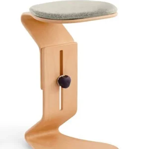 Sgabello NEST NATURE pronto con cuscino piatto cocco grigio 1119_96_32044 Materiale Alluminio Anodizzato