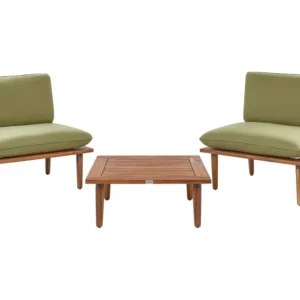 Sofa Set FRASCATI FSC® Autenticato Acacia Wood Olive Green 2 Seater