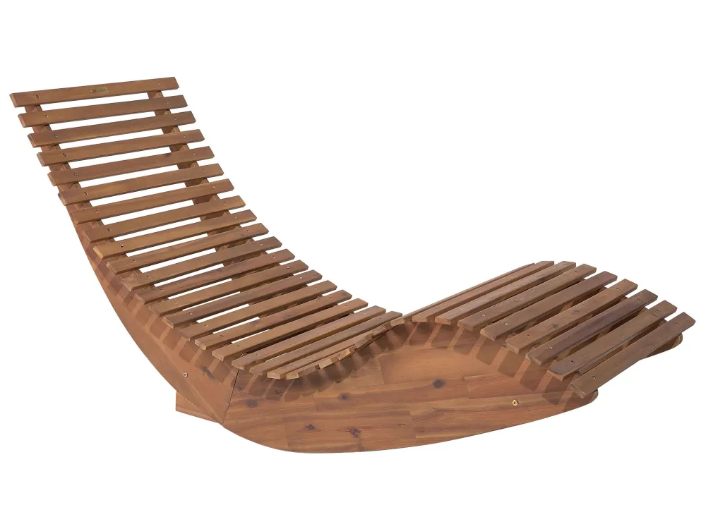 Wooden Garden Sun Lounger Cushion Blue BRESCIA