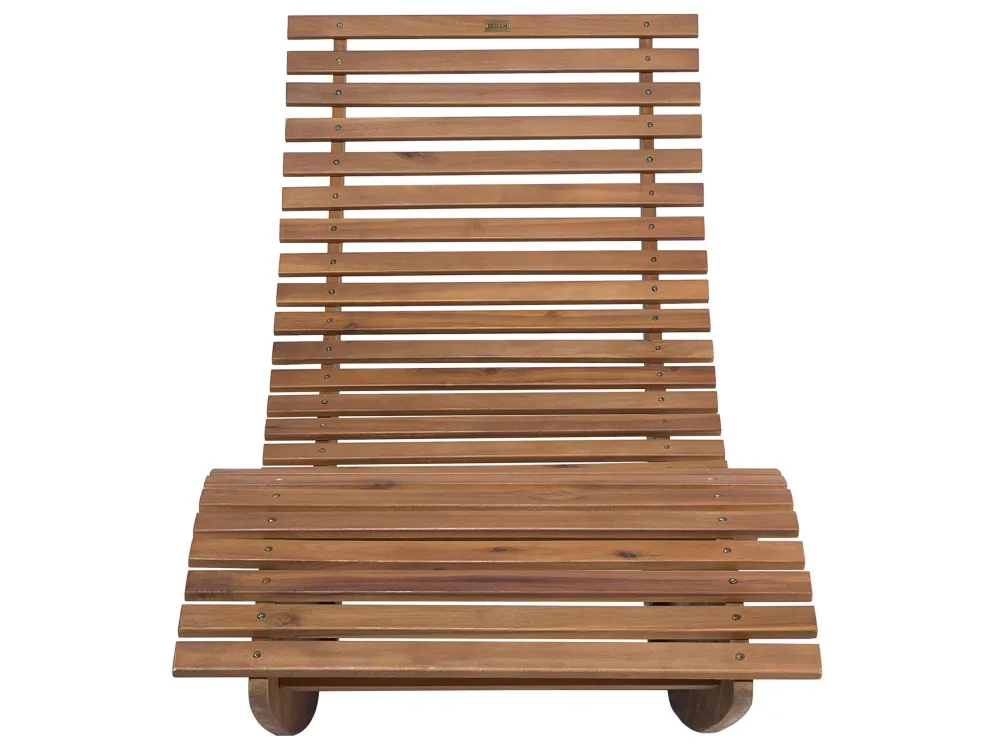 Wooden Garden Sun Lounger Cushion Blue BRESCIA