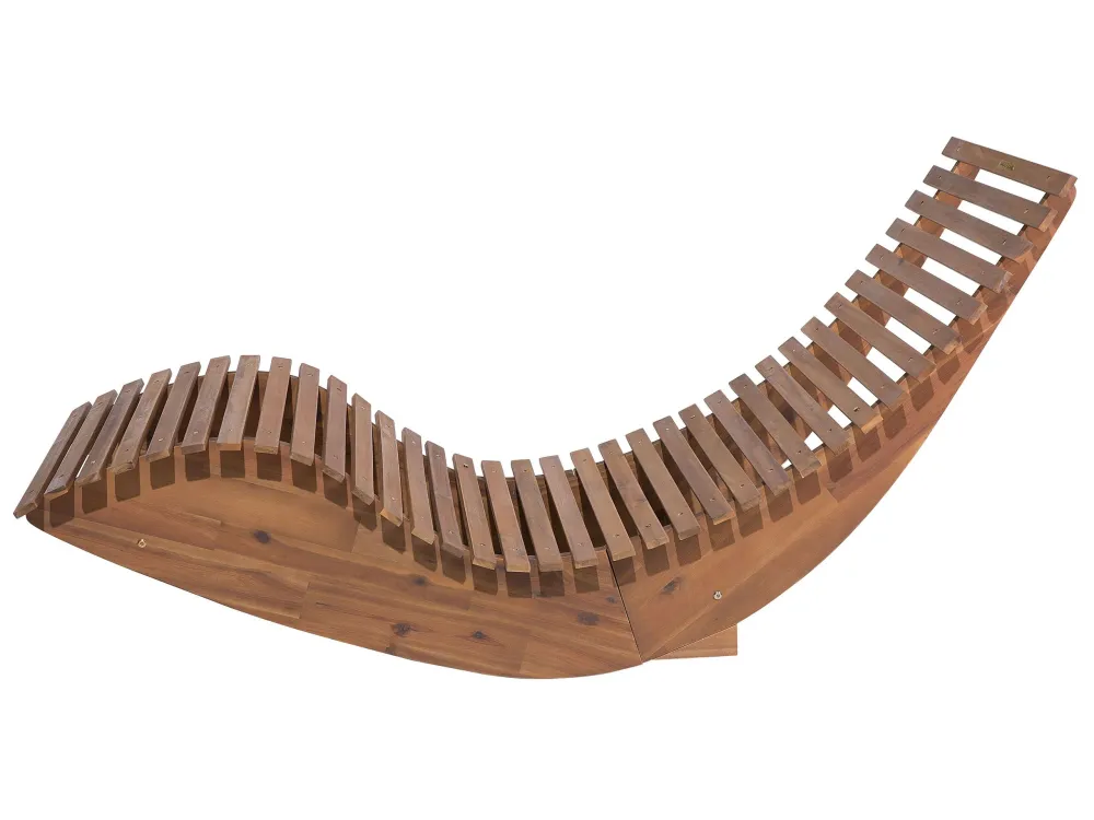 Wooden Garden Sun Lounger Cushion Blue BRESCIA