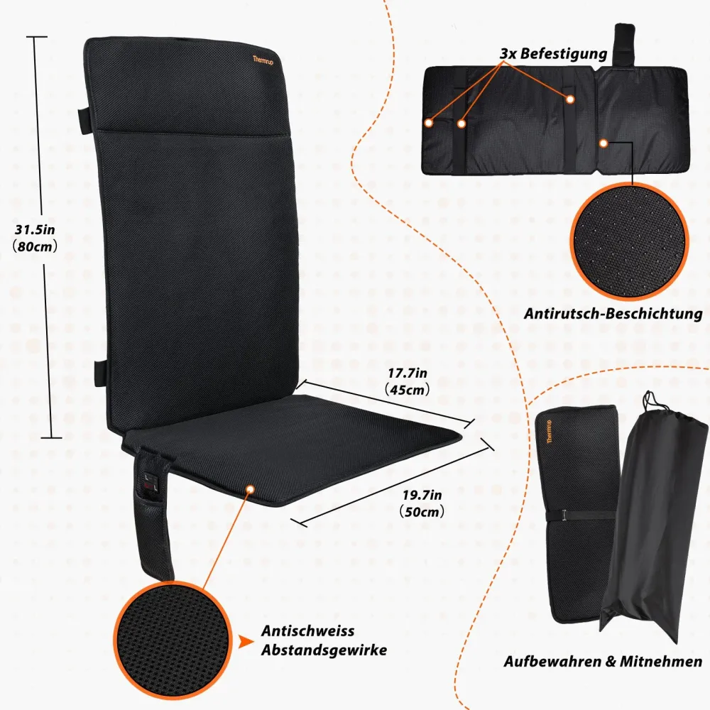 Coprisedile riscaldato mobile 7,4 V
