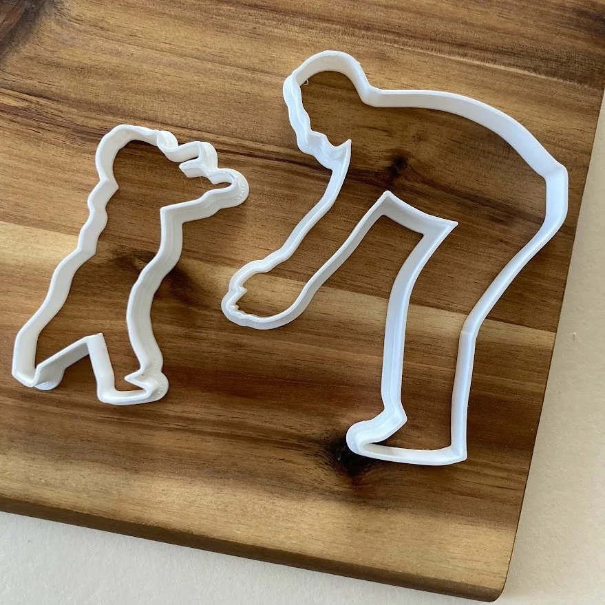 Padre Figlio Abbraccio - Festa del Papà - Cookies Cutter - Tagliabiscotti - Cutter per decorazioni torte tema