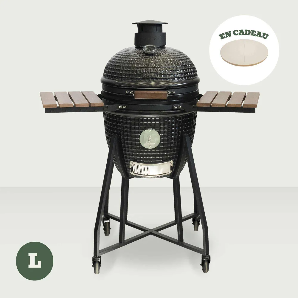 Kamado Forest 18" + Carrello + Ripiani + Pietra per pizza