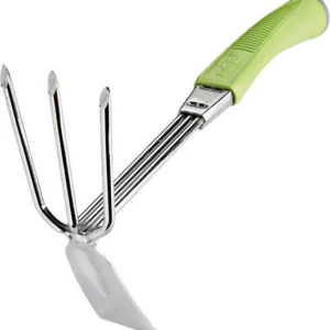 AGEF - ZAPPETTINO QUADRO 3 DENTI ACCIAIO CROMATO - MANICO COPOLIMERO COLORE VERDE