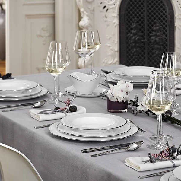 Anmut Platinum Servizio tavola 18 pezzi filo platino Villeroy & Boch