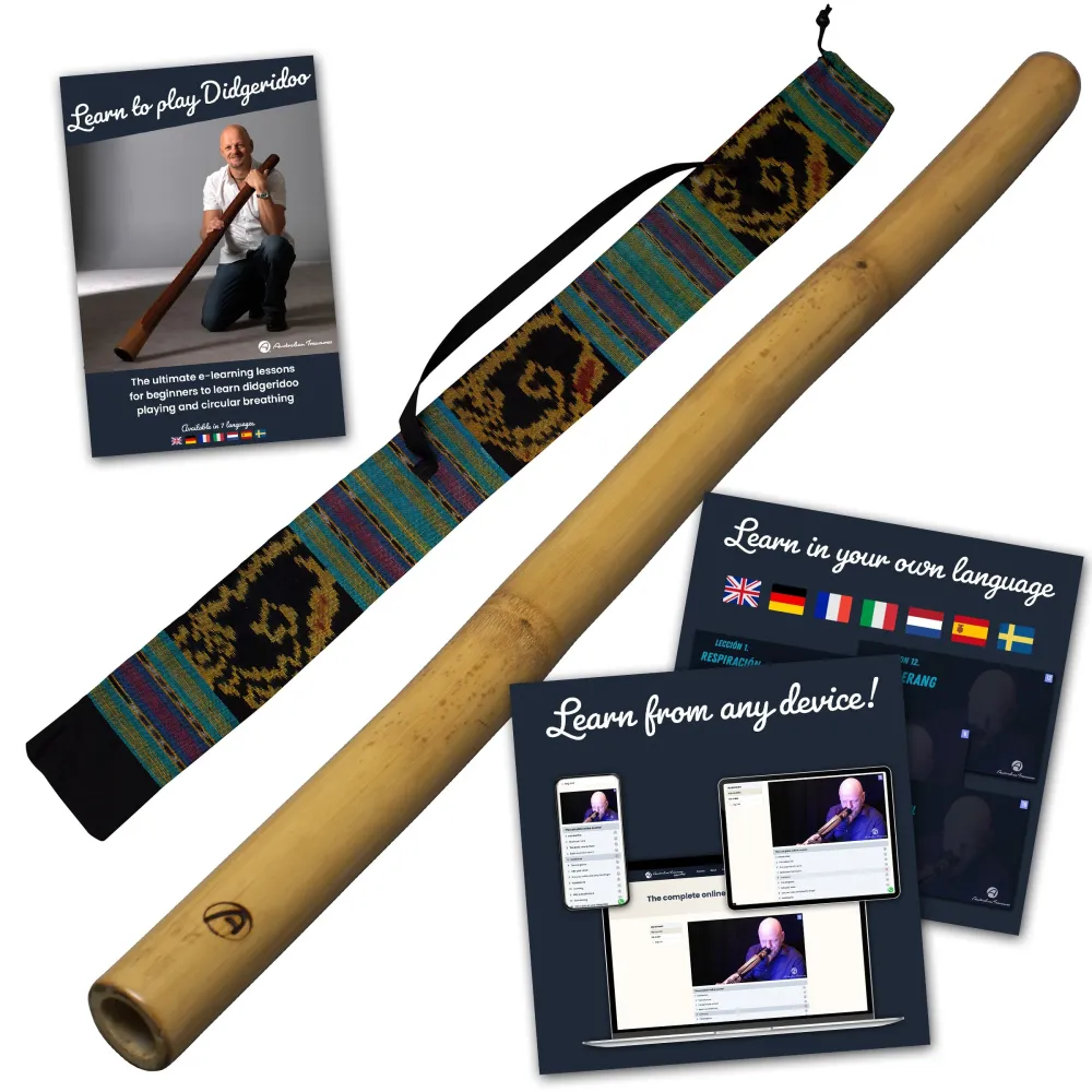Bambù Didgeridoo 120cm – Con Corso Online di Respirazione Circolare per Principianti