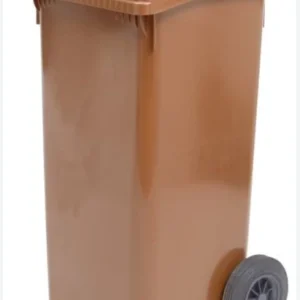 Bidone Quadro Lt.120 Marrone C/ruote E Pedale