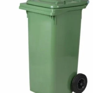 Bidone Quadro Lt.120 Verde C/ruote E Pedale