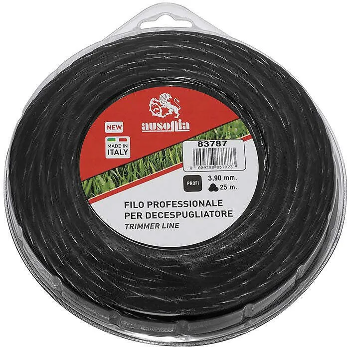 Bobina Di Filo Per Decespugliatore Professionale Sezione Elicoidale Da 3,9Mm X 25M Ausonia - 83787