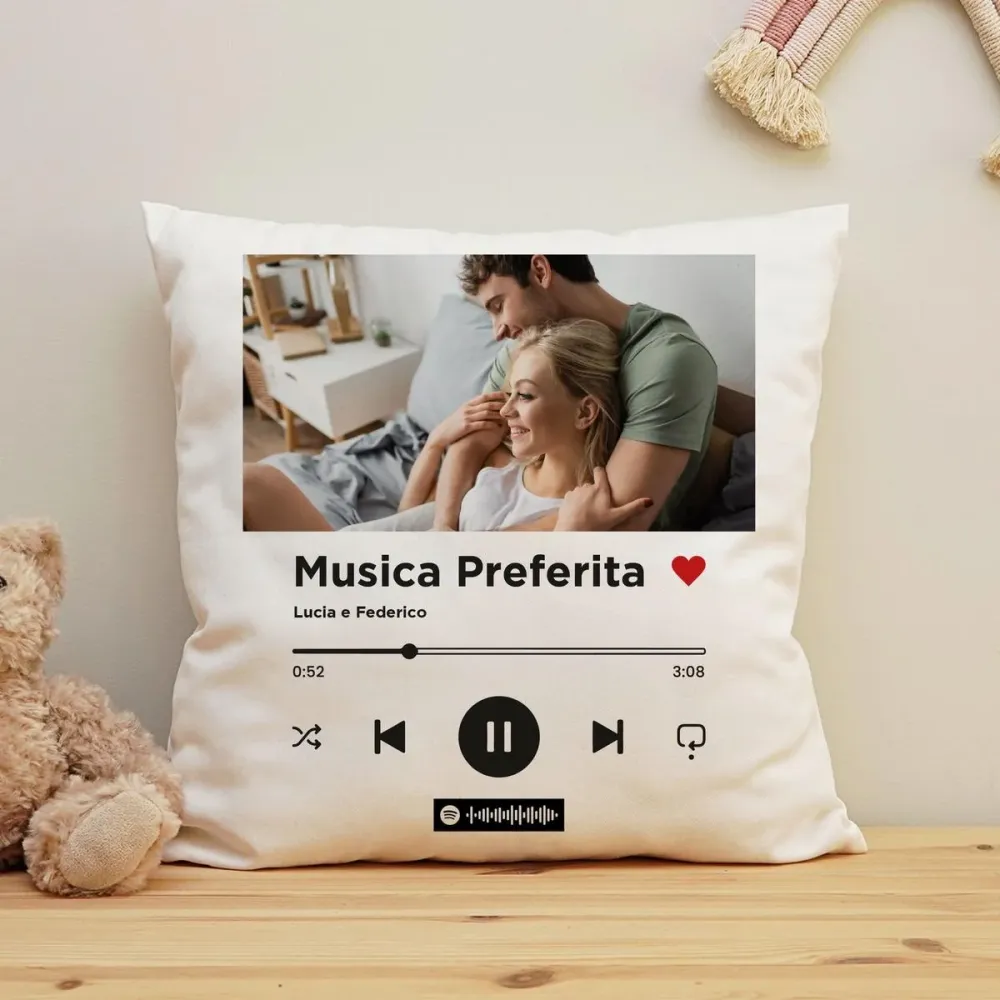 Box San Valentino Large - Wow Box – Quadro Netflix 21x30 + Portachiavi con Foto 3D + Federa Spotify 50x50