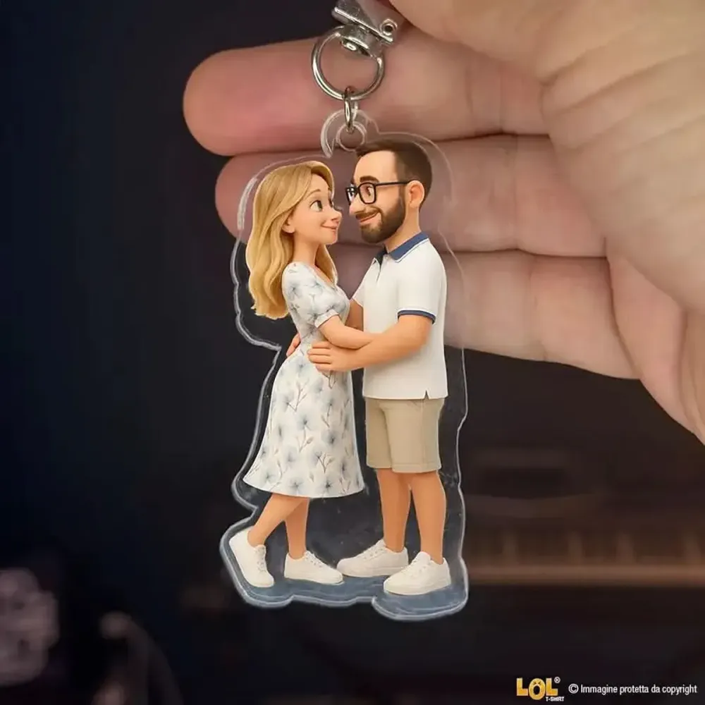 Box San Valentino Large - Wow Box – Quadro Netflix 21x30 + Portachiavi con Foto 3D + Federa Spotify 50x50