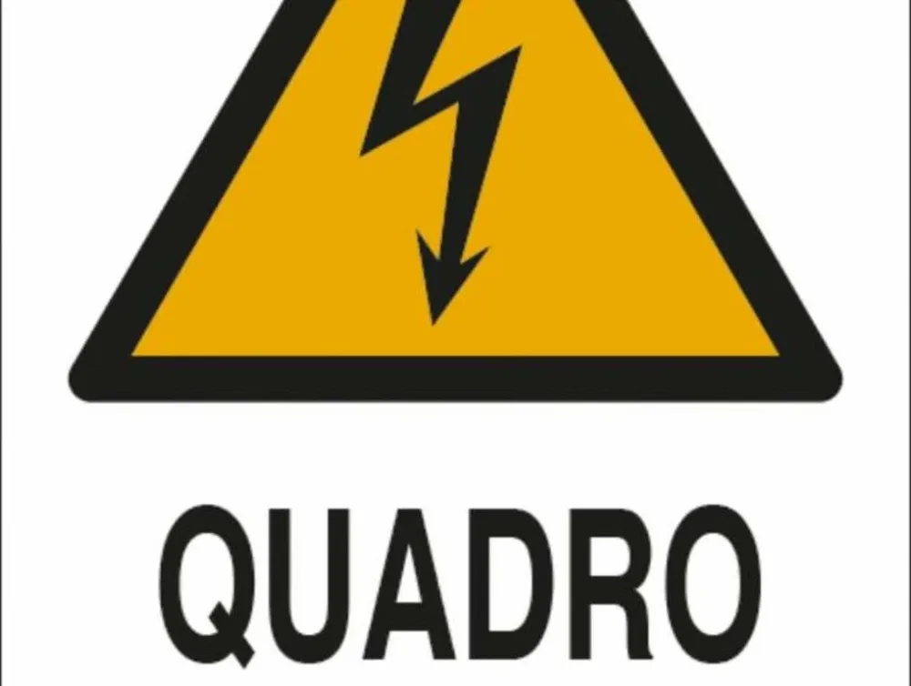 Cartello segnaletica quadro elettrico 30x20 confezione da 5 pezzi