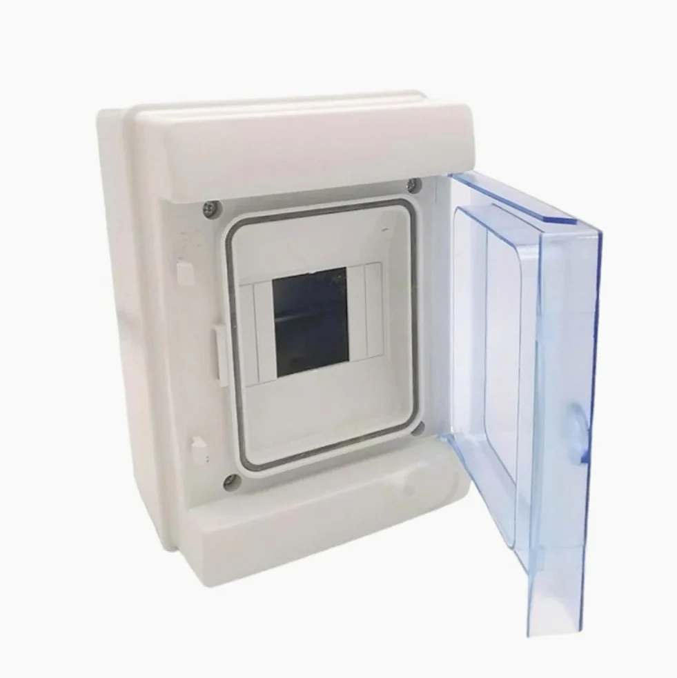 Centralino 4 moduli – IP65 con portello, quadro elettrico stagno