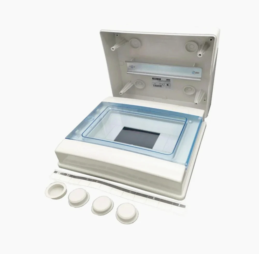 Centralino 8 moduli – IP65 con portello, quadro elettrico stagno