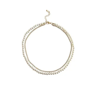 Collana corta 1 filo strass