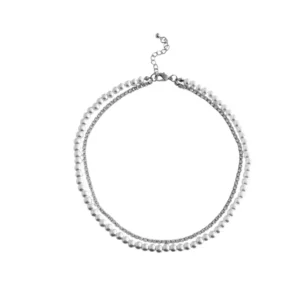 Collana corta 1 filo strass