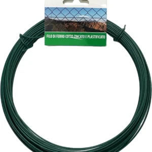 Confine FILO DI FERRO COTTO ZINCATO E PLASTIFICATO Ø filo mm.1,40 mt. 20