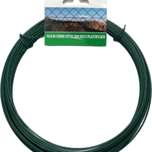 Confine Filo Di Ferro Cotto Zincato E Plastificato Ø Filo Mm.2,40 Mt. 9