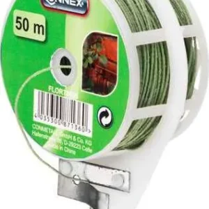 CONNEX - FILO PER GIARDINAGGIO FERRO PLASTIFICATO VERDE SU DISPENCER - 50 MT.