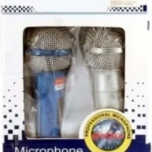 Coppia Microfoni Dinamico Tekone Te-119 Con Filo Karaoke Conferenza