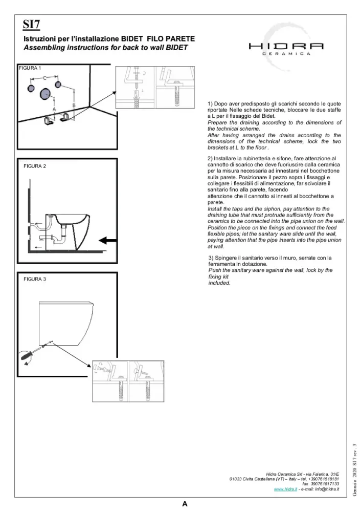 Coppia sanitari filo parete Tour 4.0