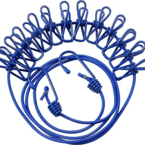 Corda Stendibiancheria Filo X Bucato Con 12 Mollette 180cm Uso Esterno Flessible